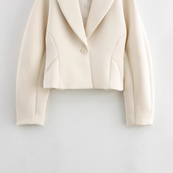 European And American Style Stylish Simple And Versatile Silk Satin Textured Suit Long Sleeve Jacket – Bild 5