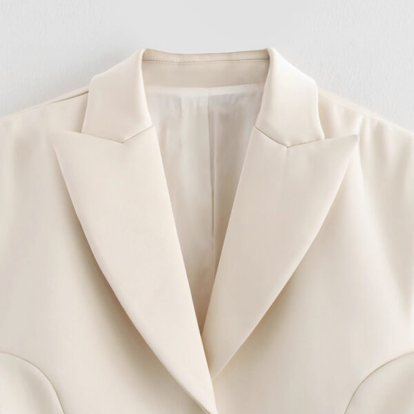European And American Style Stylish Simple And Versatile Silk Satin Textured Suit Long Sleeve Jacket – Bild 4