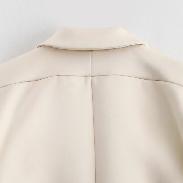European And American Style Stylish Simple And Versatile Silk Satin Textured Suit Long Sleeve Jacket – Bild 3